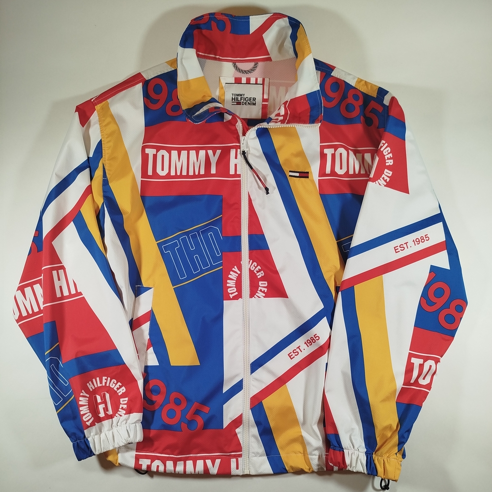 TOMMY HILFIGER DENIM Active Windbreaker Jacket Color Block XL